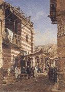 John varley jnr THe School near the Babies-Sharouri,Cairo (mk37) oil